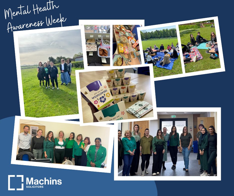 MachinsLaw's tweet photo. #TeamMachins were proud to support #mentalhealthawarenessweek2023. We were busy walking, baking, picnicking, wearing green and sharing tips in support of @MindCharity. Can't wait to see the results of the flower and vegetable growing kits next! π π±πΌ https://t.co/RZvJzOaIMS