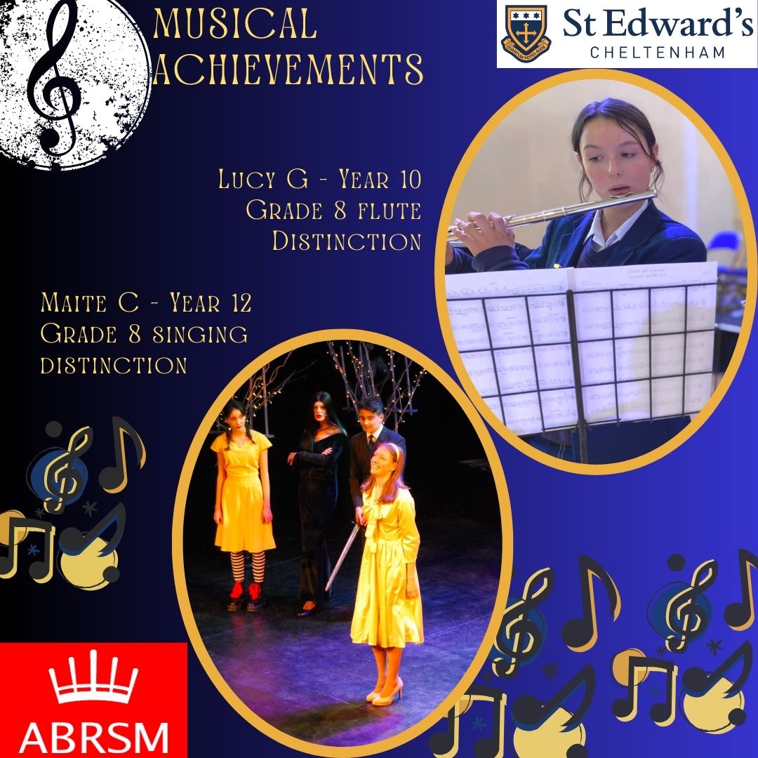 StEdwardsChelt's tweet photo. Congratulations to Lucy G (Year 10) and Maite C (L6), who have both achieved distinction in Grade 8 this term. This is an enormous achievement and reflects the huge dedication of our musicians.
#SECmusic #SECsuccess https://t.co/p9ZqDJt9VM