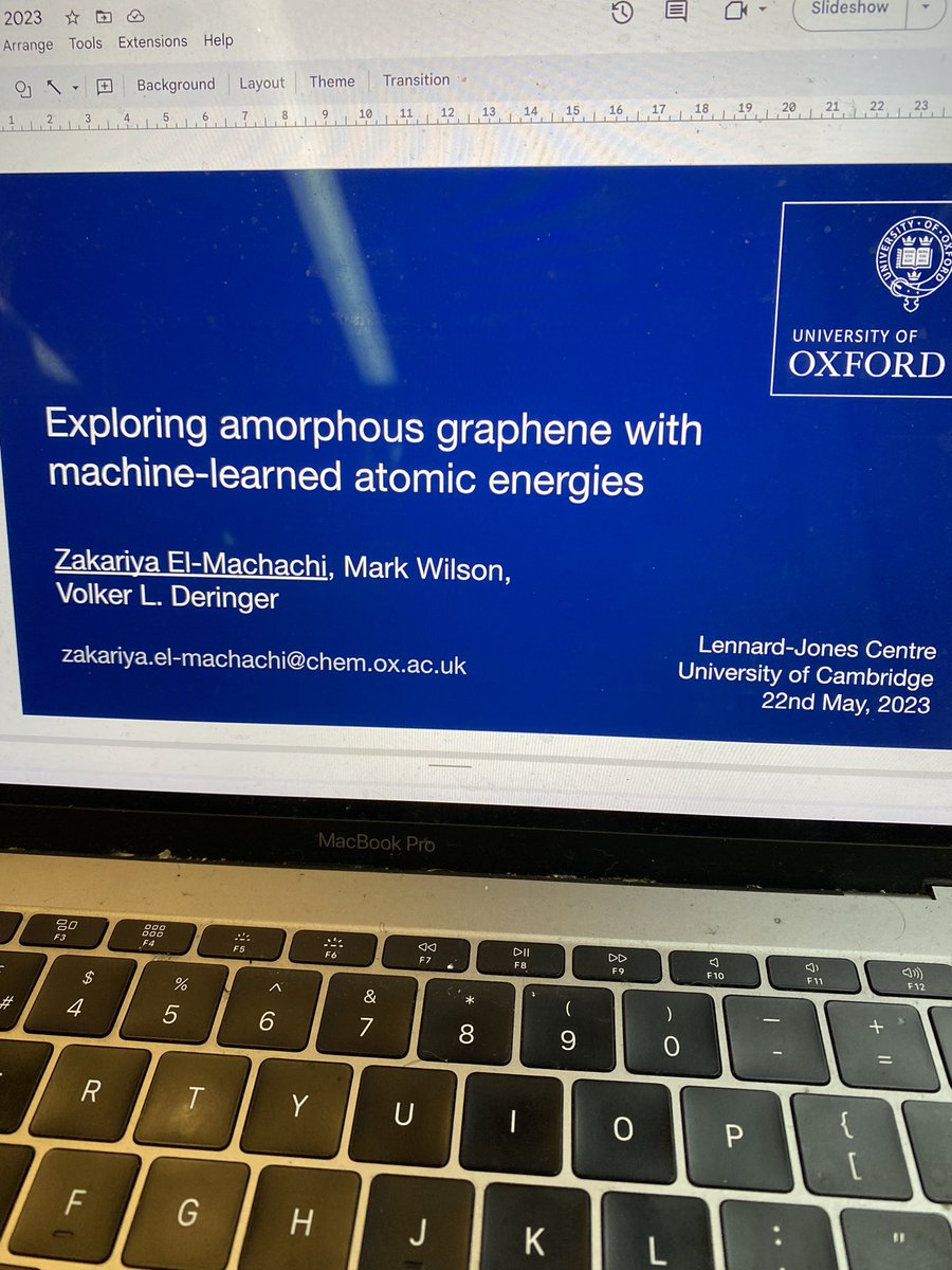 Excited (and slightly nervous 🦋) to be giving my first invited talk about graphene, ML atomic energies, network topology and Monte-Carlo at the Lennard-Jones centre today at 2pm! 

talks.cam.ac.uk/talk/index/201…