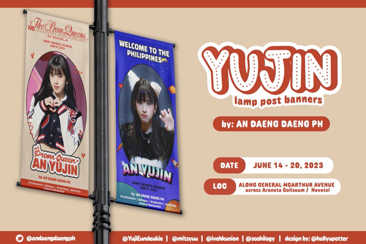 andaengdaengph's tweet photo. The Prom Queens: IVE The First Fan Concert 

An Daeng Daeng Philippines: FIRST LOVE IN MNL

We are inviting everyone to join us in welcoming IVE &amp; Yujin on June 17, 2023!

#ThePromQueens 
#IVEMNL2023
#IVEinMNL #IVEinManila #IVE_ThePromQueens_InManila #IVE #아이브 @IVEstarship https://t.co/vHNJ2dKsIY