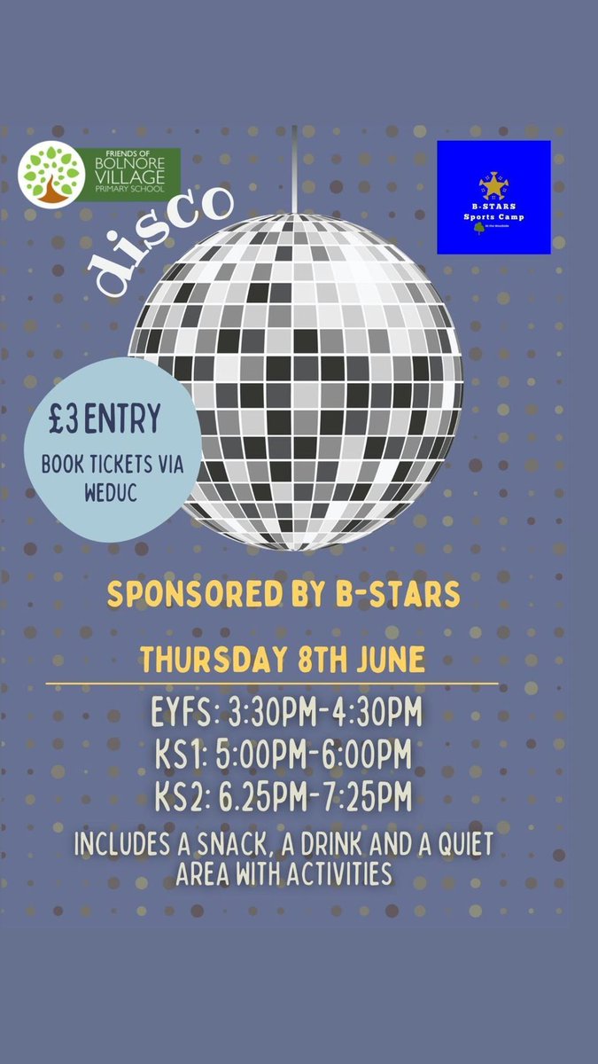 BolnorePrimary's tweet image. Tickets on sale now via the payment section on Reach More Parents.