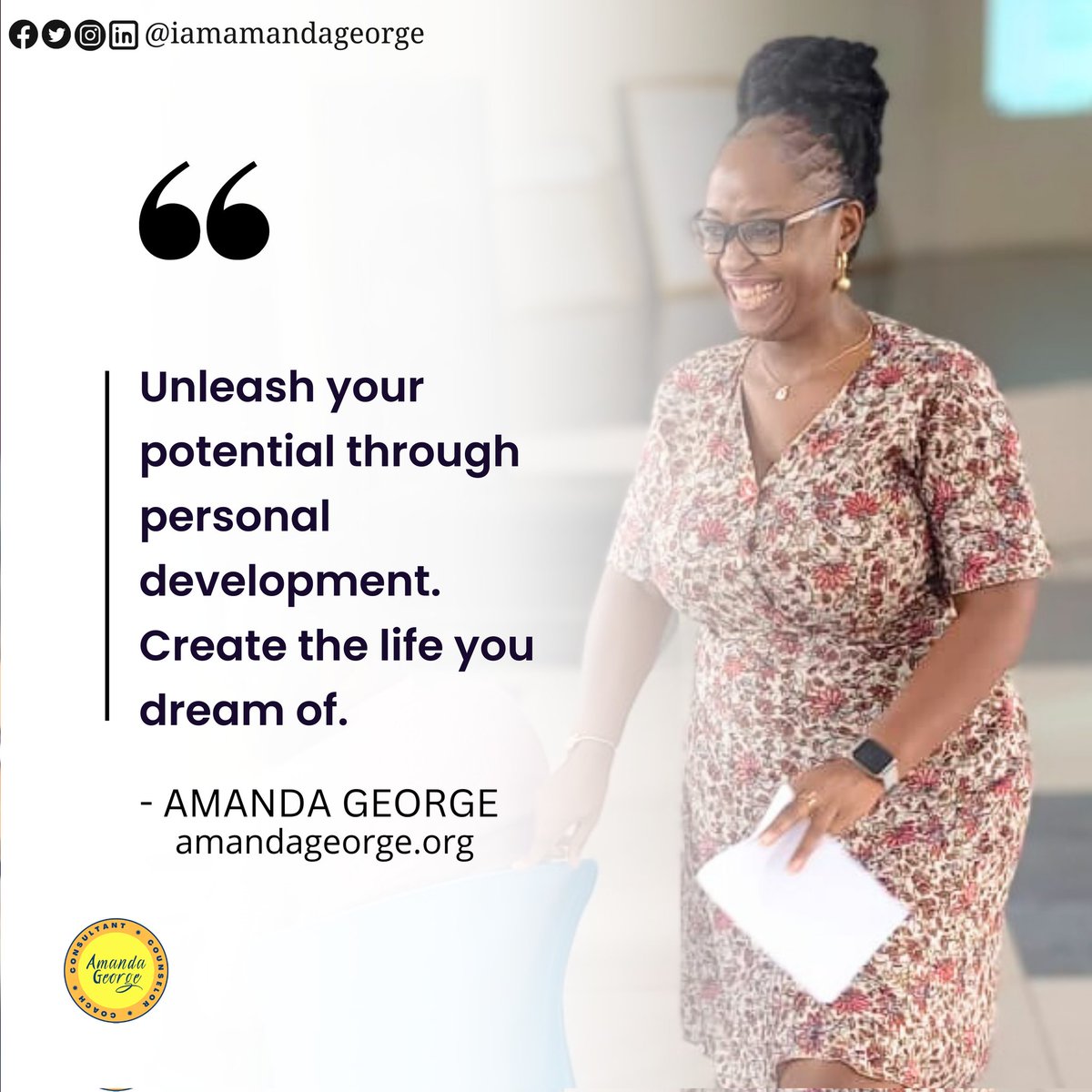 iamamandageorge's tweet photo. Good morning lovely, it's a new week!😊
Embark on a journey of self-discovery and growth. 
Embrace new experiences, challenge yourself, and become the best version of you.
#UnlockYourPotentials #PersonalDevelopment #GrowthMindset #AmandaGeorge https://t.co/3qQ7bNZvkt