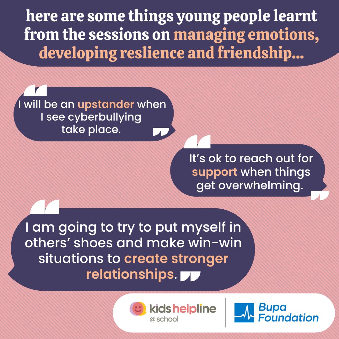 Why is early intervention in schools so important? Well, we believe connecting with students before they need us, helps them remember us when they do need us. Thanks to @BupaAustralia for making this program possible. 💙