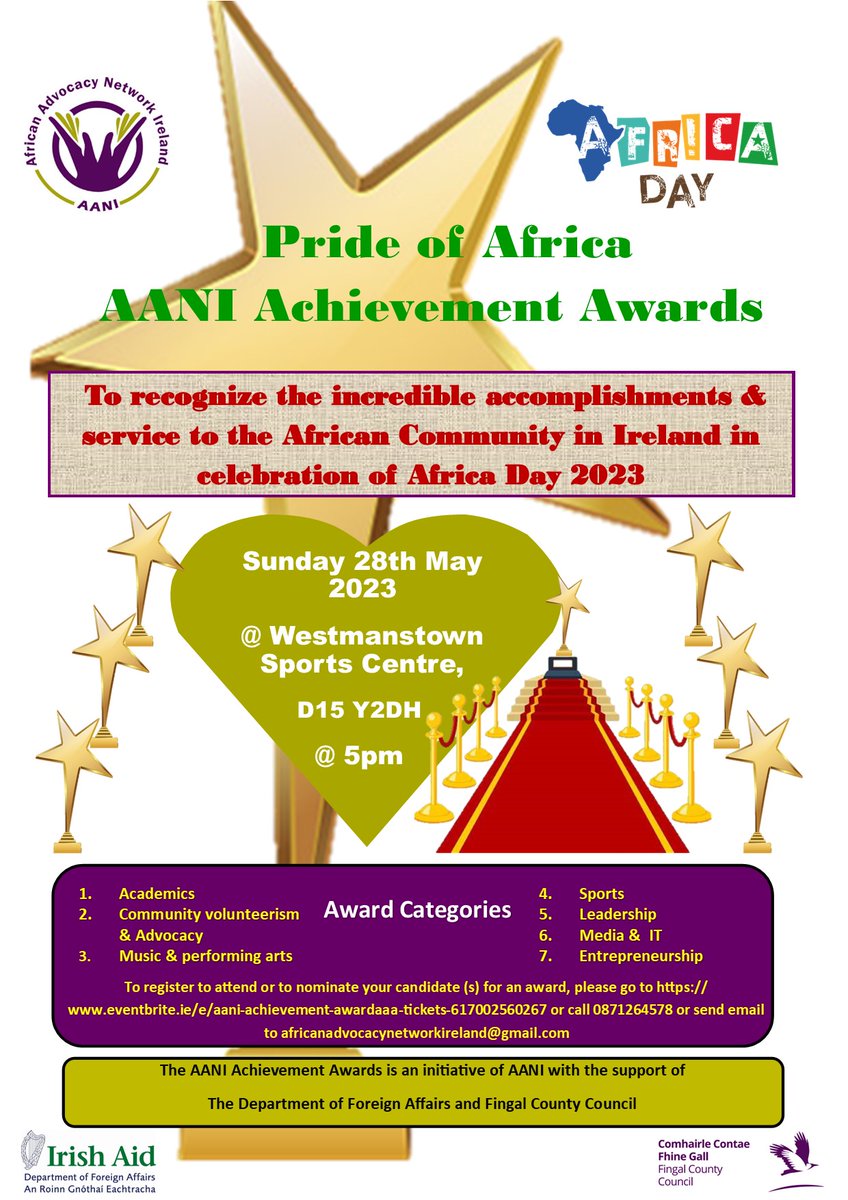 Fingalcoco's tweet photo. Africa Day is an annual worldwide celebration of the people, cultures and potential of this wonderful continent. Held on 25 May each year, Africa Day is a chance for people to come together and celebrate the diversity of Africa. The Fingal Integration Team in collaboration with Department of Foreign Affairs / Irish Aid are supporting three groups to celebrate Fingal #AfricaDay2023 . The events will showcase the many cultural aspects of Africa and embrace our shared heritage. See: https://t.co/0oj5IeOK7Z