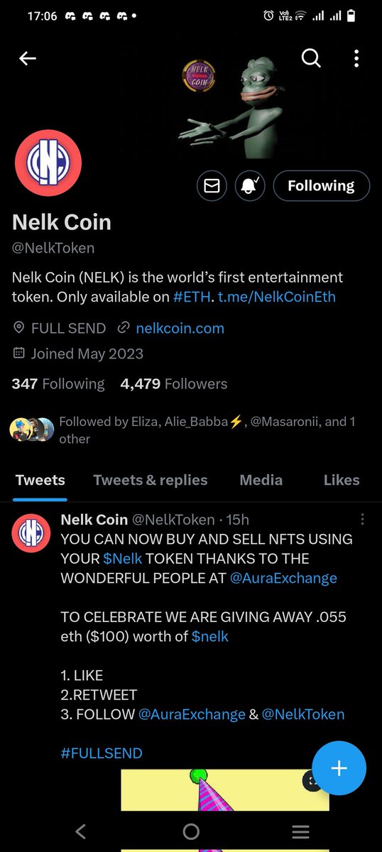 CryptoMaeAnne's tweet photo. @NelkToken @AuraExchange #FULLSEND
$NELK https://t.co/KT4i7rppxb