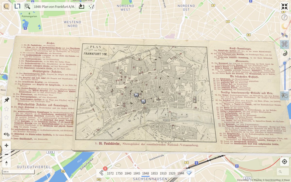 chronohh's tweet photo. Neue alte Karte von Frankfurt/M, die die Delegierten zur 1. Deutschen Nationalversammlung in der @PPaulskirche #Frankfurt geleiten sollte.
Deep zoom via https://t.co/QbW1ICNlYF
#oldmaps #mondaymaps https://t.co/oowOpvMHGc