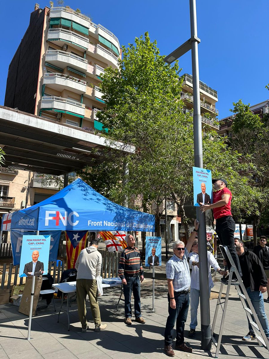 FNCBarcelona's tweet image. ATENCIÓ: Denunciem a la JE de Barcelona que la @CUPBarcelona @CUPLesCorts ha substituït les nostres banderoles per les seves al tram que teníem concedit a l&apos;Av. de Madrid entre els carrers de Galileu i Numància.📝

No ens estarem de braços plegats, les tornarem a col·locar! 💪