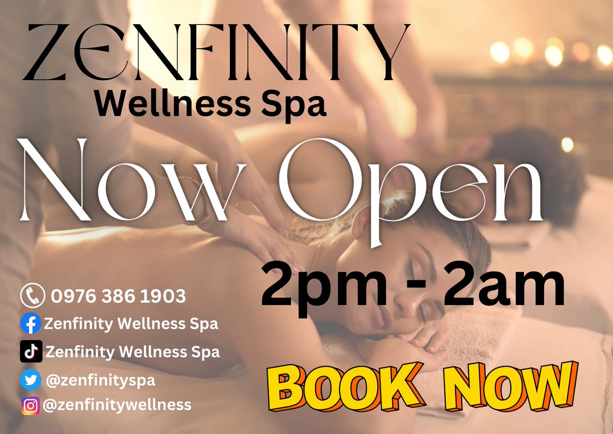 zenfinityspa's tweet photo. YeY! Regular Operating Timeπ·
We are happy to announce that we are open from 2pm to 2am. We now happy and waiting to serve you.
Come, relax and rejuvenate here at 139 Congressional Ave Project 8, Quezon City
#zenfinity
#massage
#massagespa
#MassageTherapy https://t.co/a7YZsNQFiN