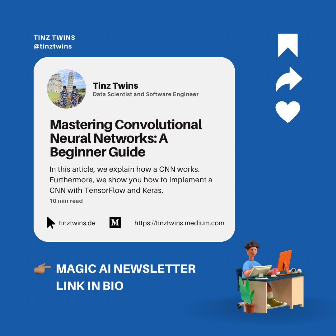 How does a #CNN work? Where are the limits of CNNs? In our article, we develop a CNN model for handwriting recognition. Furthermore, we conduct a few experiments to investigate the performance of CNNs. @gitconnected #deeplearning #computervision

-A thread 🧵👇🏽