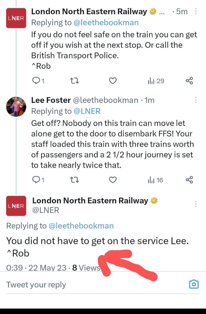 #LNER not their finest moment. All anyone wanted was communication not shutters being pulled down at KGX, staff disappearing into the night & sarky tweets (now deleted!!!)