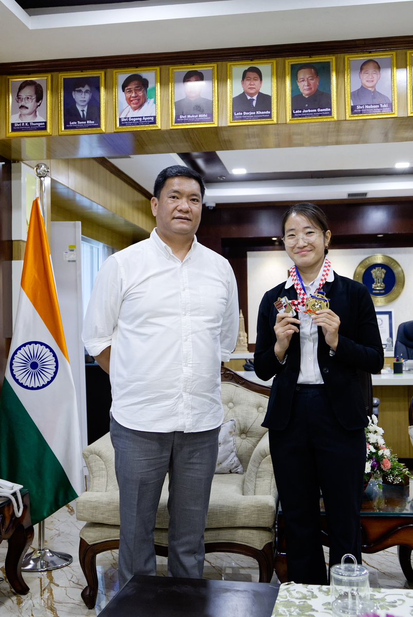 PemaKhanduBJP's tweet photo. Kumari Rupa Bayor, an ace taekwondo athlete, is the pride of Arunachal Pradesh and India. She has many achievements in her kitty and many more are in the offing.

She made it to the top 25 WT World rankings in April 2023. She has also secured 8th position in Asia ranking and holds India Rank No. 1.

Today she made a courtesy call. Had a pleasant meeting with her. Best wishes to her for Australian Open/Oceania President’s Cup to be held on 7-10 July 2023.