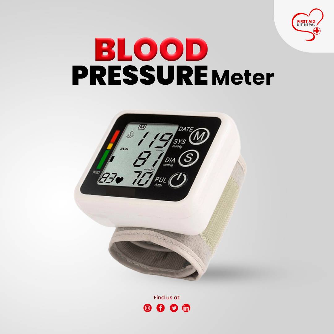 Check your BP regularly, as it is a silent killer with no symptoms. Monitoring the health of yourself and your loved ones with a single touch may be quite beneficial.

#firstaid #Firstaider #firstaidkit #firstaidinnepal #Firstaidsupplier #firstaidkitdistributorinnepal