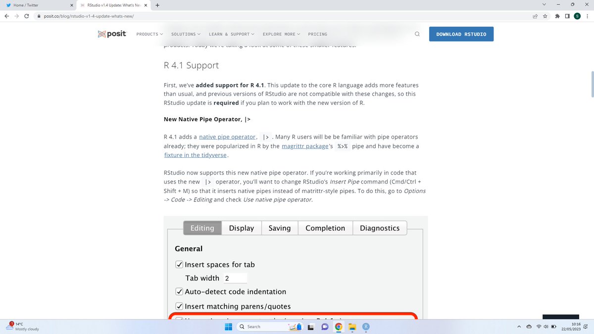 Geeking out over the new pipe operator in R:

From %>% to |>

Who's with me?