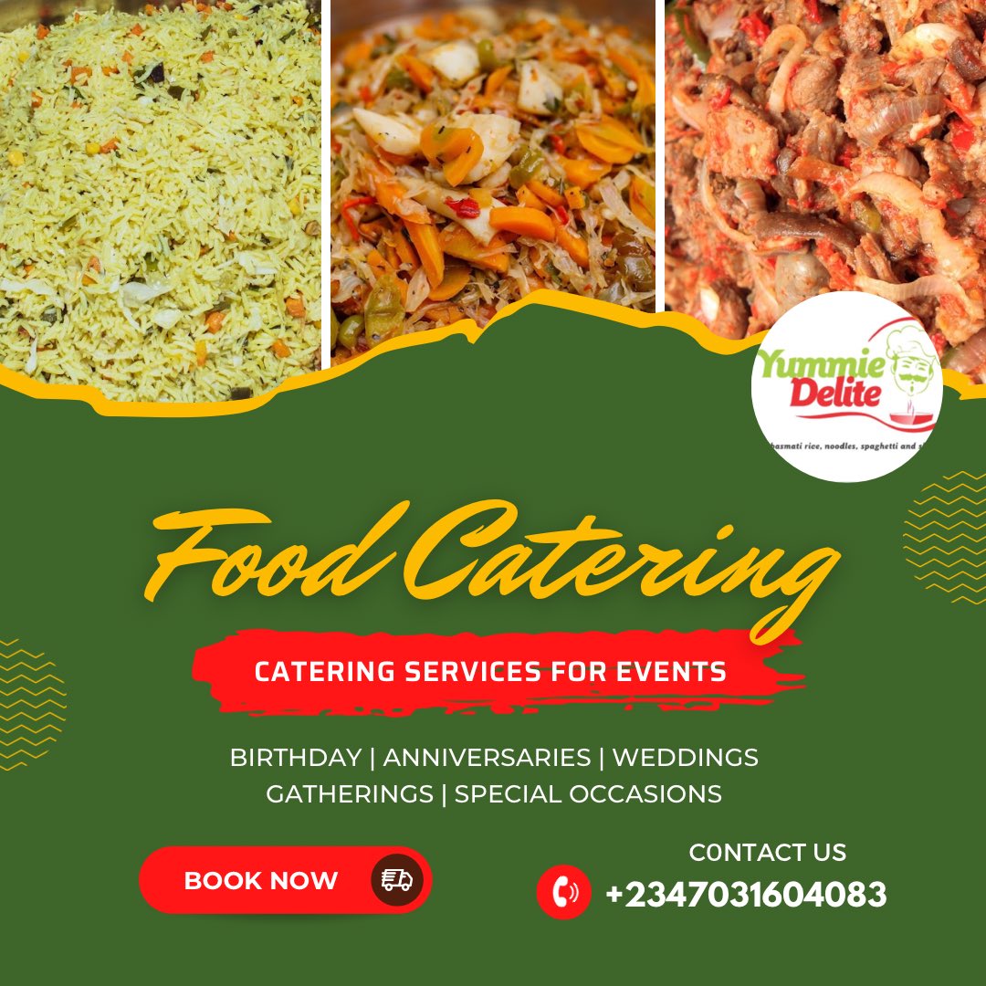 YummieDelite's tweet photo. It's another week to spend your money on good food.
We are open and taking orders..
For all orders and inquires..
Call/watsapp-07031604083
#yummiedelitefoods #foodvendorsinlagos #surulererestaurant #catering #foodies #bulkfoodsorder #eventcateringservice https://t.co/5XtCPW6PvH