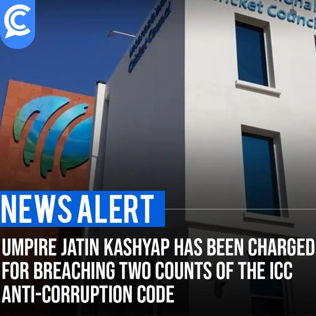 Umpire Jatin Kashyap has been charged with breaching Article 2.4.6 and Article 2.4.7 respectively.

In accordance with Code Article 4.6.6, Mr. Kashyap has 14 days from 19 May to respond to the charges.

#Cricket #ICC #JatinKashyap #Umpire