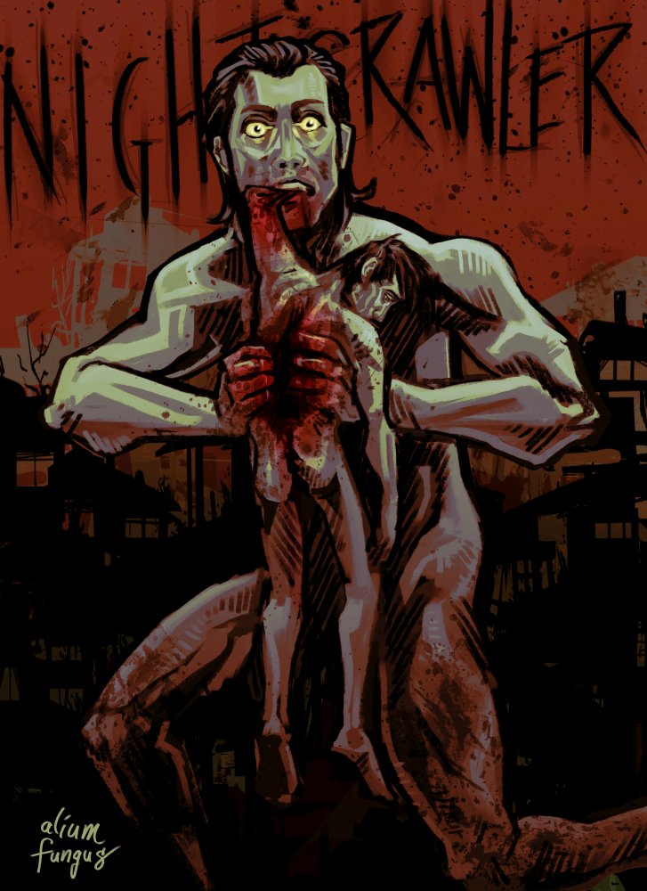 aliumfungus.bsky.social Ⓥ on X: tw: gore Fan poster for NIGHTCRAWLER  starring Jake Gyllenhaal and Riz Ahmed. Another of my absolute favourite  films of all time. Not for the faint of heart. #fanart #