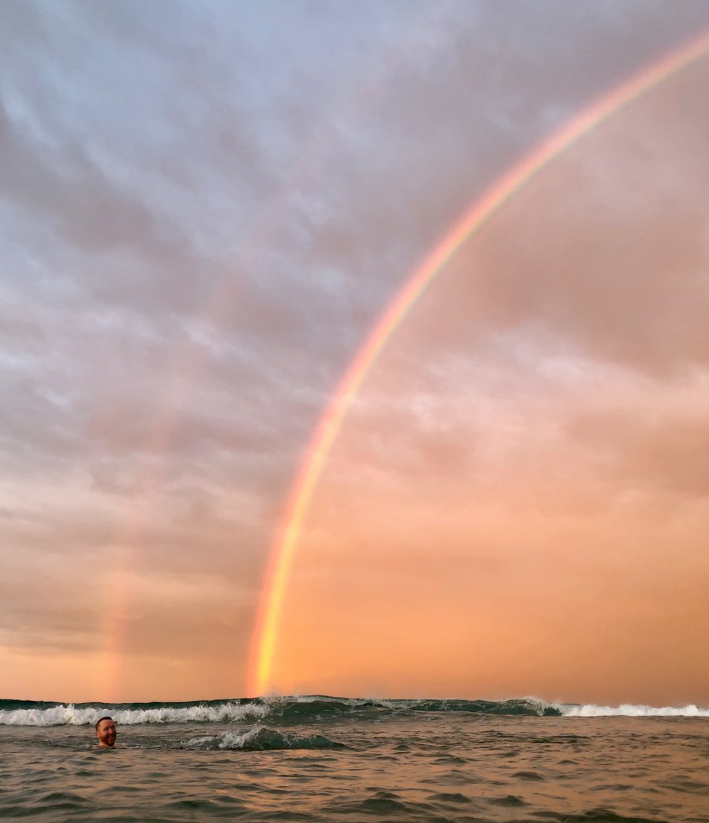 When you go swimming and nature puts on a light show…  #DoubleRainbow #SydneyBeaches