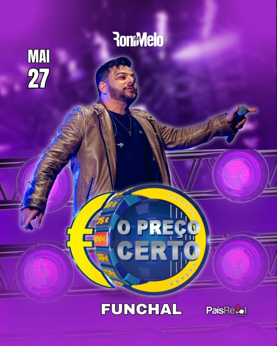 RonideMelo's tweet photo. Cantor Roni de Melo lança música original em homenagem ao municipio de câmara de lôbos no programa de televisão O PREÇO CERTO - RTP1 apresentado pelo Fernando Mendes no dia 27 de maio 2023 no Funchal - ilha da Madeira. @RTP1 #OPrecoCerto #FernandoMendes
https://t.co/TCAZBcQQAu https://t.co/3VYIkhRrRf