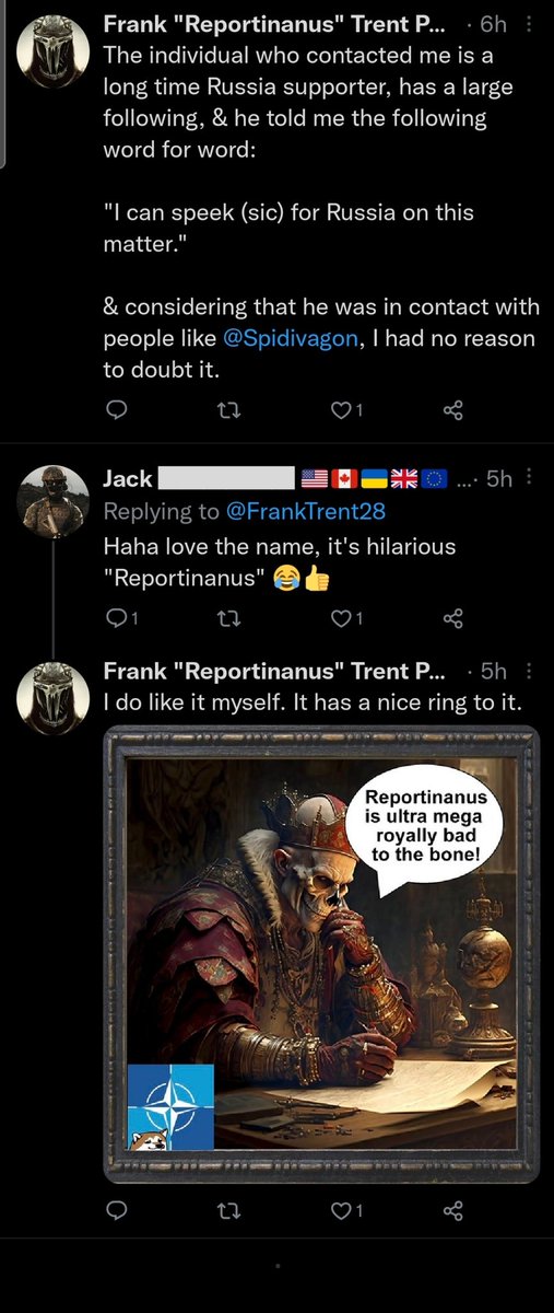 mageIIanazorean's tweet photo. Reported by my spies.(definitely not incognito mode)
@FrankTrent27 your Doppelganger is so hilarious, he totally isn't copying your tweet when you said that you got offer to retire, he really tries his best to prove that "he is real Frank Trent"😂😂🤣 https://t.co/EiLYAHaYK8