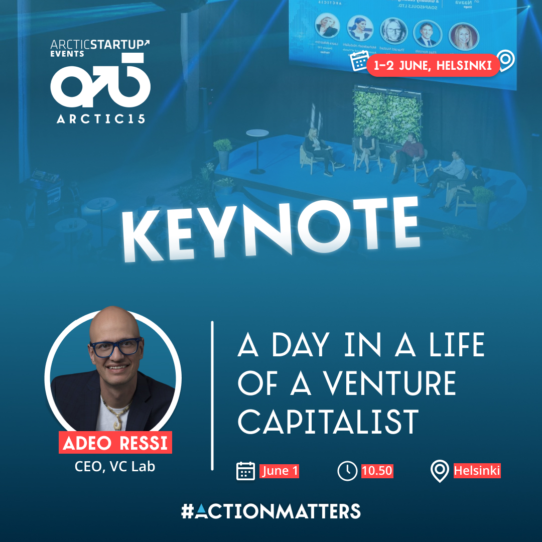 An exclusive keynote session at #Arctic15 featuring Adeo Ressi, CEO of VC Lab

Learn about a venture capitalist's daily routine, decision-making process, and navigating the startup landscape.

Get your ticket: bit.ly/42C5vcf

#nordicmade