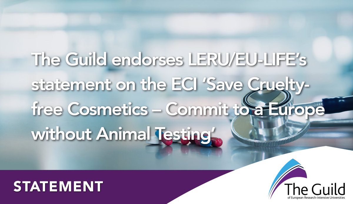 The Guild (@guildeu) on Twitter photo ⚕️ Ahead of the <a href="/EP_Environment/">ENVI Committee Press</a> meeting, The Guild endorses the joint statement by <a href="/EULIFE_news/">@EULIFEnews</a> and <a href="/LERUnews/">LERU</a> on the European Citizen's Initiative's request to immediately phase out the use of #animals in research ➡️ bit.ly/3BIJJYJ
Read our full position on the use of ⚕️ Ahead of the <a href="/EP_Environment/">ENVI Committee Press</a> meeting, The Guild endorses the joint statement by <a href="/EULIFE_news/">@EULIFEnews</a> and <a href="/LERUnews/">LERU</a> on the European Citizen's Initiative's request to immediately phase out the use of #animals in research ➡️ bit.ly/3BIJJYJ
Read our full position on the use of