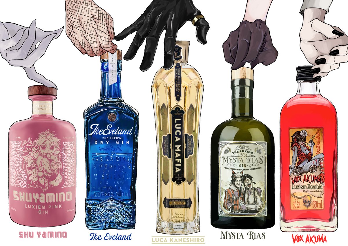🍷🥂🥃🍸🍹
#Akurylic #MystArt #drawluca #YaminoArt #Ikenography #Luxiem #wine #liqueur #gin