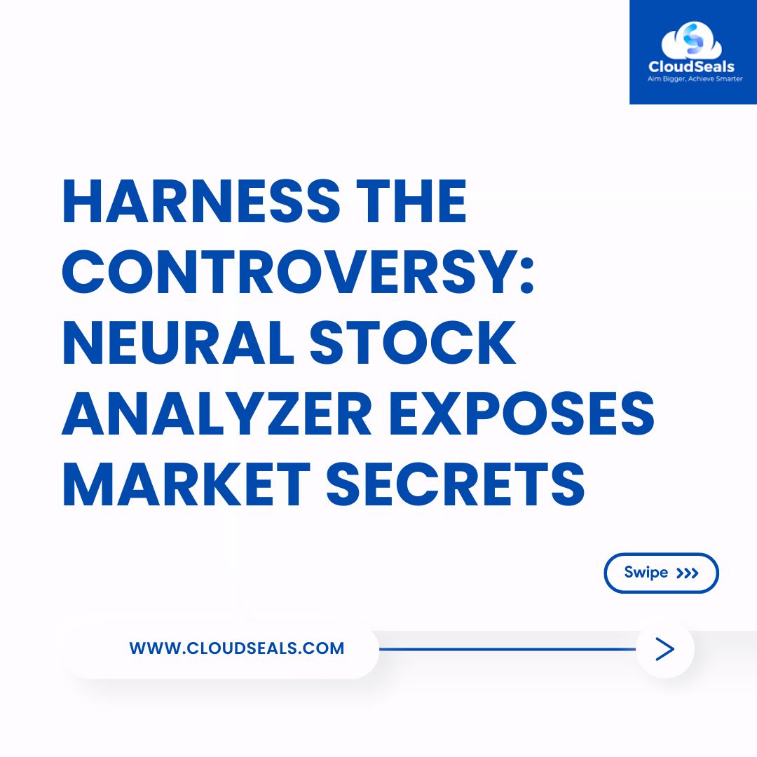 cloud_seals's tweet photo. Unleash the Power of Neural Stock Analyzer! 📈💡🚀

@rajeduofficial
@KTR_News
@K_Nageshwar 
@CBC_Chandigarh 
@schooledump 
@PjtsauIndia 

#AI #StockAnalysis #Investing #DataDrivenDecisions #MaximizeReturns" #artificialintelligence #ai #machinelearning #technology #datascience https://t.co/jpF6qtOpEZ