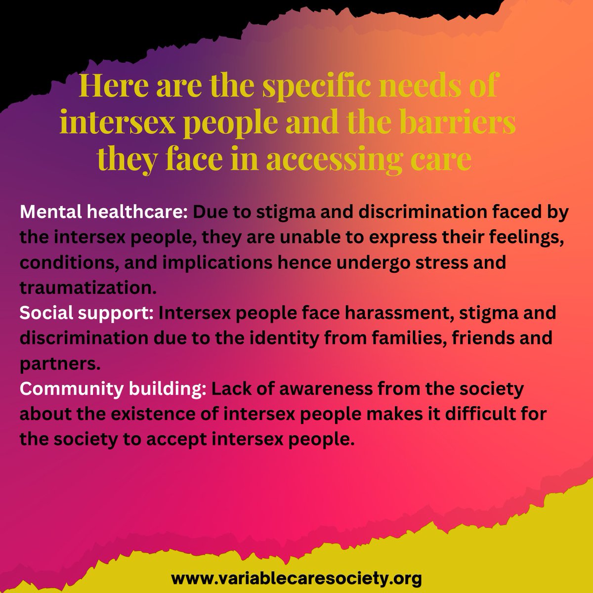 variablecare's tweet photo. Let's work together to remove these obstacles that intersex people encounter while trying to get healthcare services. 
#intersexrights 
#humanrights 
#intersex 
#weexist 
#wearenormal https://t.co/cAv4S7OFqv