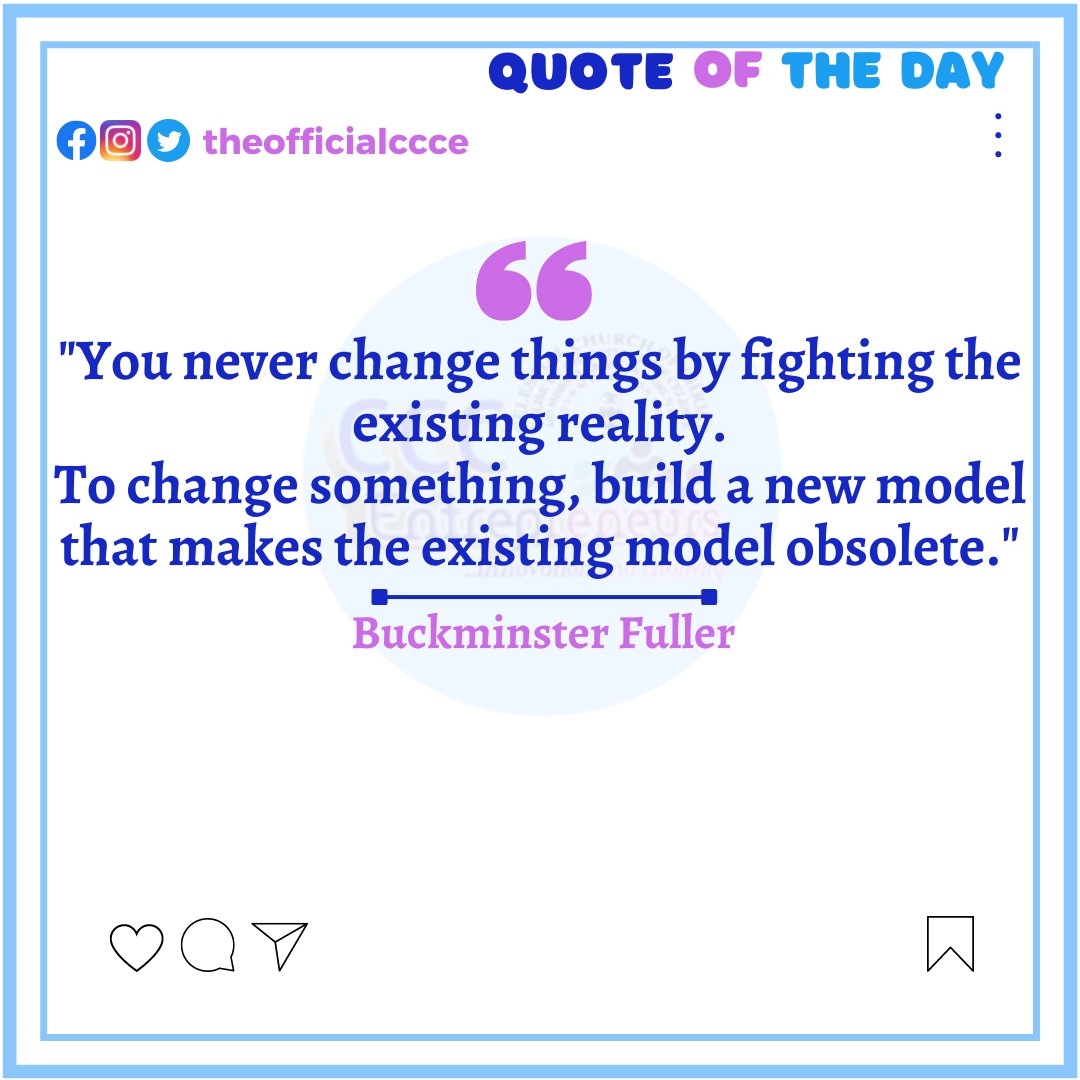 theofficialccce's tweet photo. To change something, build a new model that makes the existing model obsolete - Buckminster Fuller. Happy new week
#business #entrepreneurs #Motivation #Marketing #success #money #love #smallbusiness #Entrepreneurship #businessowner #Mindset #dek66 #inspiration #MeowMeow #facts https://t.co/jE90pxuf9j