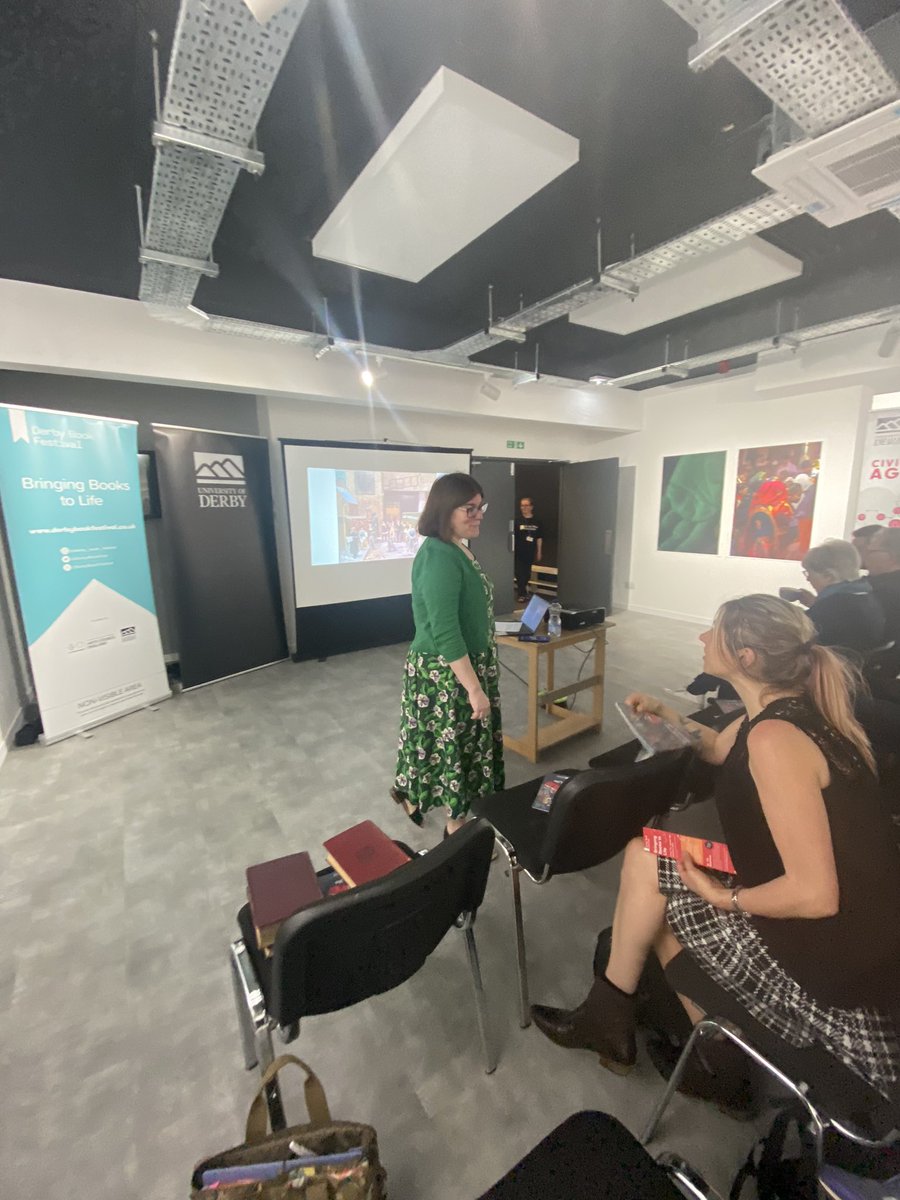 SHED_uk's tweet photo. Fantastic start to the #civiclab series of talks taking place every morning this week in partnership with @DerbyBookFest hosted by @Artcore_UK Proud to be part of #Civiclab and seeing our #civic commitment and community growing.  @Derby_Civic @DerbyUniPress @DerbyUni @DerbyUniVC https://t.co/hvMvQKbk7K