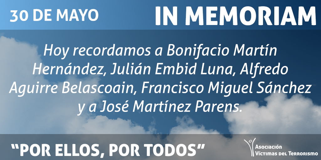 In memoriam. Hoy recordamos a todas y cada una de las víctimas del terrorismo. "Por ellos, por todos".