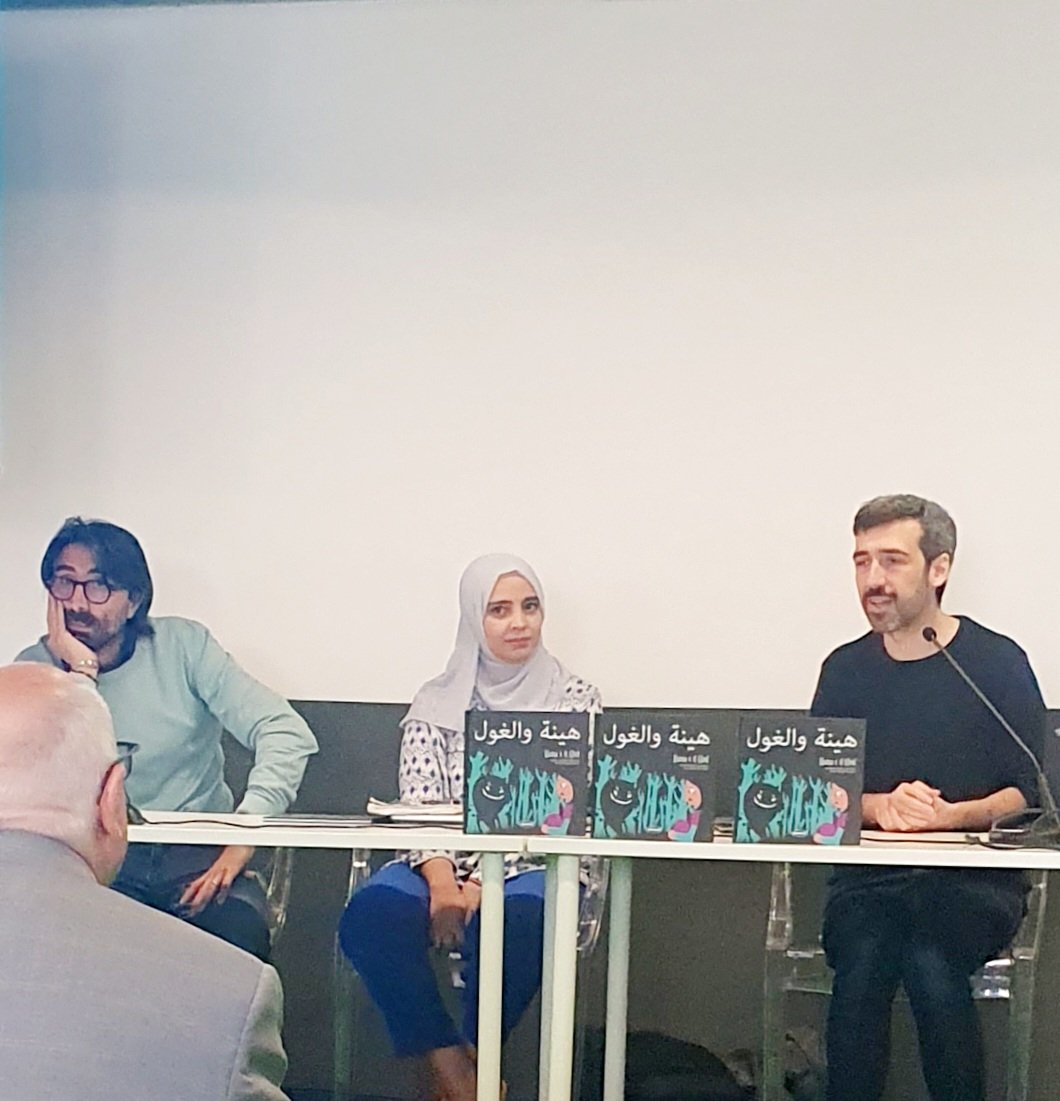 piemonte_italia's tweet photo. "Haina e il #Ghul" (#IlRinnovamento) libro per bambini in realtà aumentata, ispirato a una storia della tradizione araba, al #SalTo23 in #SalaArancio in collaborazione con #FondazioneGiorgioAmendola e #Brixel. #piemontedavivere #AssociazioneIslamicadelleAlpi https://t.co/nCb0Jpx5qI