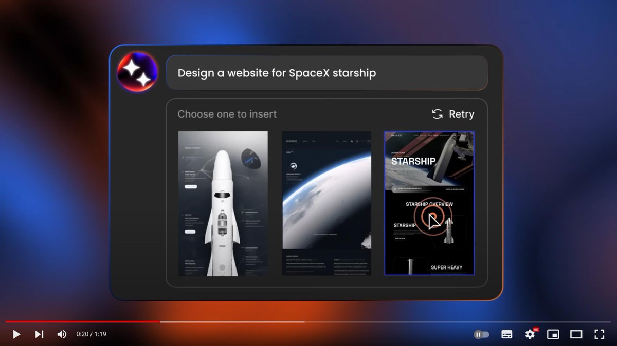 yaoj11's tweet photo. https://t.co/5uQoW7x2mN
Now, the AI can help us to build self website by only one click action, wonderful!😍 https://t.co/z5z8UXuM23
