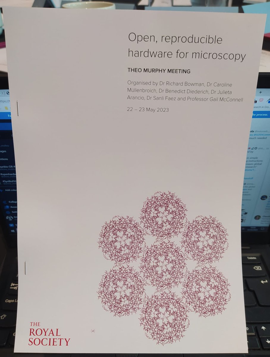 jenny_molloy's tweet photo. @mindnumbed introduces the @royalsociety #openmicroscopy2023 meeting with a shout out to @GOSHCommunity & a reflection on how far #opensource #openhardware has come for scientific instrument development. Credibility and community is building - the future is bright! #openscience https://t.co/Ts2z5UEMFA