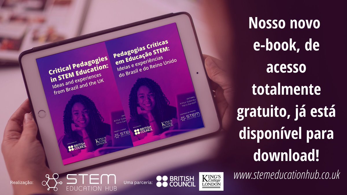 📚 Nosso novo e-book sobre #PedagogiasCríticas em #EducaçãoSTEM já está disponível!

Em 🇧🇷#Português e 🇬🇧#Inglês

👉 Clique aqui para baixar e saber mais: bit.ly/pedagogias_cri…

#AcessoAberto #DownloadGratuito