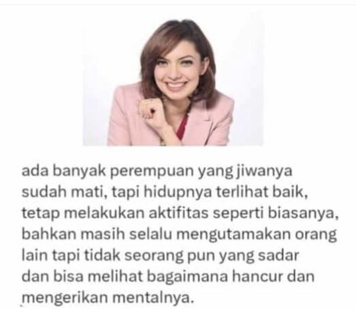 puisiwilly's tweet image. Terkadang karena seringnya dalam tekanan mental dan dipendam sendiri, seorang perempuan akan hilang feelnya terhadap seseorang. Akhirnya memilih untuk pasrah pada jalan takdir. 
#life #mentalhealt #perempuan