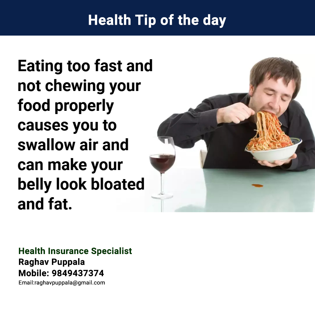 Health tip of the day
#eating #fast #chewing #food #properly #swallowair #belly #bloated #fat #healthtipoftheday #healthinsuranceadvisor