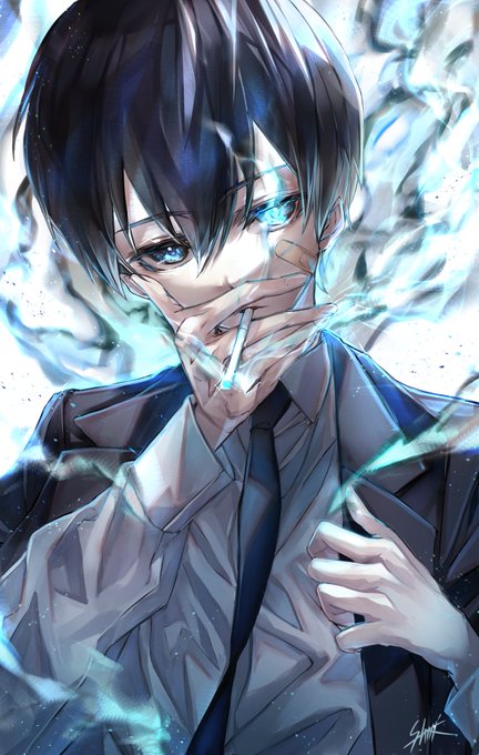 「blue fire glowing」 illustration images(Latest)