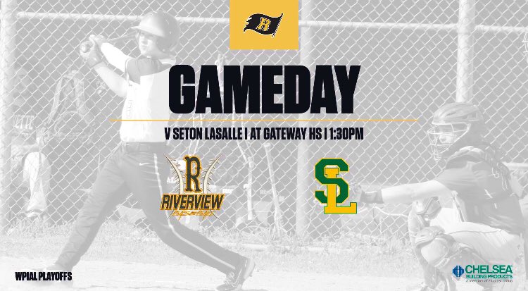 Riverview Raiders Baseball (@riverviewbsbl) on Twitter photo 🏴☠️Today🏴☠️
WPIAL QUARTERFINAL
RIVERVIEW v SETON LASALLE
<a href="/RViewSports/">Riverview Sports</a> <a href="/RaiderSports10/">Riverview Athletics</a> <a href="/SLS_Baseball/">Seton LaSalle Baseball</a> #RVR
Purchase your tickets here
gofan.co/app/school/PA6… 🏴☠️Today🏴☠️
WPIAL QUARTERFINAL
RIVERVIEW v SETON LASALLE
<a href="/RViewSports/">Riverview Sports</a> <a href="/RaiderSports10/">Riverview Athletics</a> <a href="/SLS_Baseball/">Seton LaSalle Baseball</a> #RVR
Purchase your tickets here
gofan.co/app/school/PA6…