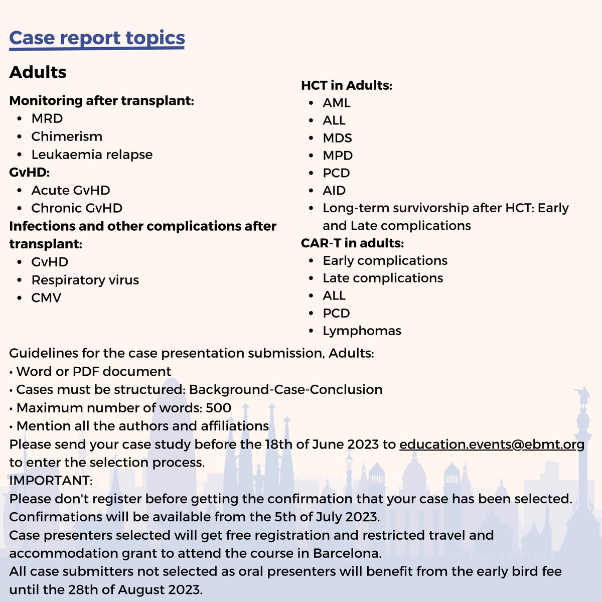 The EBMT Trainee Committee tweet media