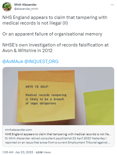 @maria_dineen @JamesTitcombe @MartynPitman @LYNDAEMPTAGE @PHSO_theFACTS @ShaunLintern @SuzysShoes @Wesso311 @hergehound5 @DavidChange12 @DerekRKENT Medical records’ tampering is a serious crime. It has far and wide reaching consequences for the UK mainland and devolved nations.

HSIB was created by design not a vanity project...a new law and lots of careful planning. 

@alexander_minh @SardariClare @Louisa77591256