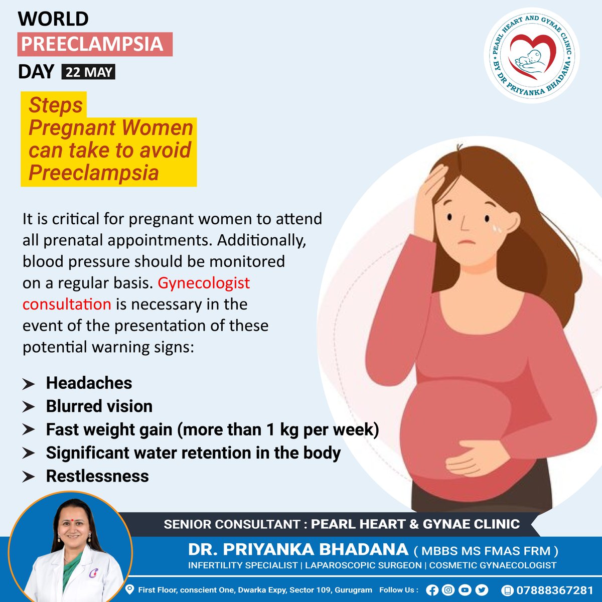 'World Preeclampsia Day: Empowering Healthy Pregnancies for Every Mother.'

Contact us now to schedule a consultation Call Now - 07888367281
#MaternalHealth #WorldPreeclampsiaDay #PregnancyComplications #EarlyDetectionMatters #HealthyPregnancies #PreeclampsiaAwareness