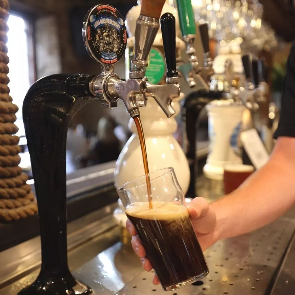If you love Irish stouts you’ll love a Nelson's Blood, a rich creamy Porter with a smooth roasted finish. 🍺 

Lord Nelson lost his life after being shot at the Battle of Trafalgar, and to preserve his body whilst at sea he was put in a barrel of bran… instagr.am/p/CsimQwXvp7G/