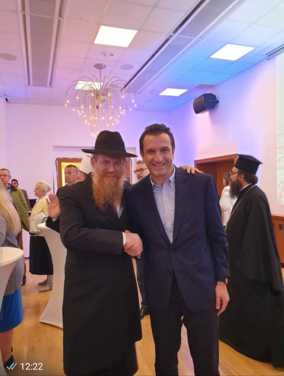 ClRabbi's tweet photo. כבוד גדול מאוד ל��חת חלק באירוע מושקע ומכובד מאוד המאורגן על ידי השגרירה @GalitPeleg וכל הצוות המדהים והמסור של שגרירות ישראל באלבניה. שמחתי לקחת חלק יחד עם כל מנהיגי הדתות. https://t.co/AZYpbHuF9L