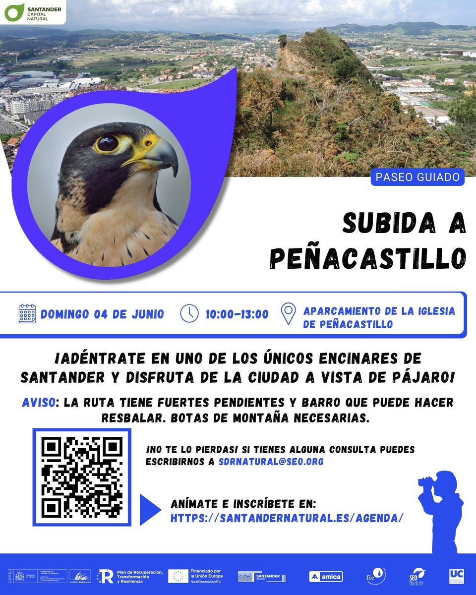SDRnatural's tweet photo. Nos acercamos a un nuevo #DomingoDeParque con #SDRnatural
⛰️En esta ocasión subiremos a Peñacastillo y disfrutaremos de la ciudad a vista de pájaro
Aquí todos los datos:
📌Subida a Peñacastillo
📅 Domingo 4 de junio
⏰ de 10 a 13h
🔗Inscripción: https://t.co/wRyCSdO8wS https://t.co/hc6SnDc2Gw