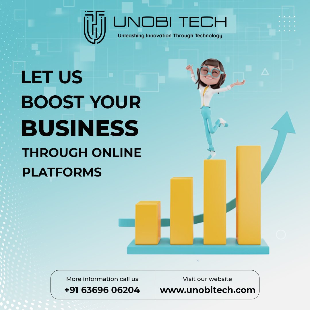 Increase your business's presence by using online platforms. Use digital marketing to boost contact, attract traffic, and maximise your online presence.

#Unobitech #OnlinePresence #DigitalMarketing #BusinessBoost #OnlineMarketing #DigitalAdvertising #MaximizeVisibility