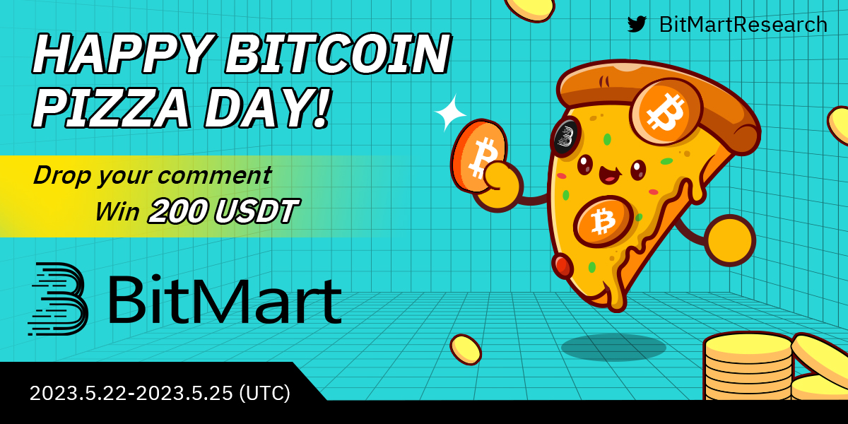 BitMart Research|$BMX HODLer (@bitmartresearch) on Twitter photo 🎉HAPPY BITCOIN PIZZA DAY!
🍕WIN 200 $USDT 🍕
🙋Follow <a href="/BitMartResearch/">BitMart Research|$BMX HODLer</a> <a href="/BitMartEarn/">BitMart Earn, VIP & Institution</a>
🙋RT&Tag 3 friends
🙋Drop your #BitMart CID
🙋Leave your comment about when you first traded #Bitcoin
Register👉 bitmart.com/register-refer…
#BTC #PizzaDay #BitcoinPizzaDay2023 #BitcoinPizzaDay 🎉HAPPY BITCOIN PIZZA DAY!
🍕WIN 200 $USDT 🍕
🙋Follow <a href="/BitMartResearch/">BitMart Research|$BMX HODLer</a> <a href="/BitMartEarn/">BitMart Earn, VIP & Institution</a>
🙋RT&Tag 3 friends
🙋Drop your #BitMart CID
🙋Leave your comment about when you first traded #Bitcoin
Register👉 bitmart.com/register-refer…
#BTC #PizzaDay #BitcoinPizzaDay2023 #BitcoinPizzaDay