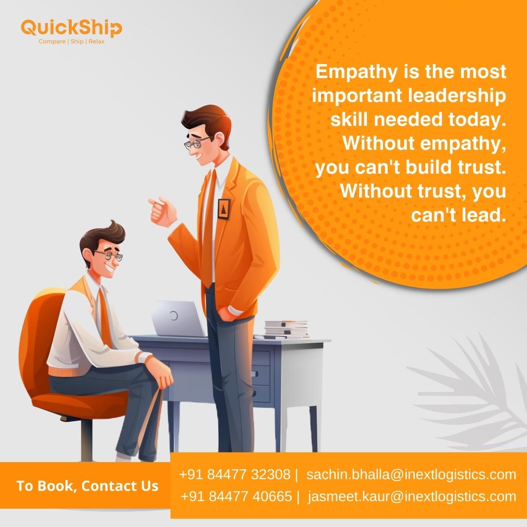 Quickship_'s tweet photo. In a fast-paced shipping environment, empathy is our secret ingredient for success. Let's lift each other up and create a positive work atmosphere! ✨🌟
Contact Us:
+91 84477 32308,
+91 84477 40665,
#EmpathyAtWork #EmpathyInCourier #EmpatheticWorkplace #CaringColleagues https://t.co/4024YBvkoe