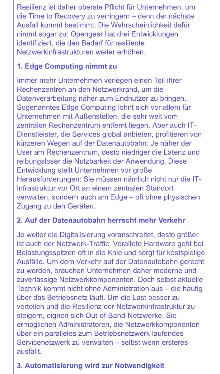 Cetus_health's tweet photo. Warum der Bedarf an resilienten #Netzwerken zunimmt:
IT-Systeme sollen hochverfügbar sein, daher steigt der Bedarf an resilienten #Netzwerkinfrastrukturen, sagt Dirk Schuma @Opengear.
Mehr Insights:
https://t.co/jAMp5QQpxc https://t.co/Ug8uM1dHM4