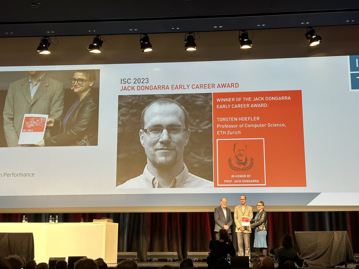 David Hancock (@hpcrooster) on Twitter photo Congrats to IU alum and visionary <a href="/thoefler/">Torsten Hoefler 🇨🇭</a> on yet another award. A duty to help data scientists succeed with their tools bs using HPC tools is a perspective that is on point. Congrats to IU alum and visionary <a href="/thoefler/">Torsten Hoefler 🇨🇭</a> on yet another award. A duty to help data scientists succeed with their tools bs using HPC tools is a perspective that is on point.